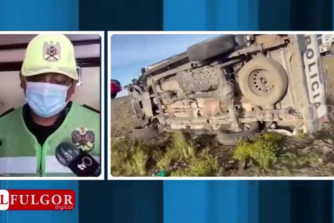 Dos muertos y tres heridos tras colisión de una patrulla policial con una vagoneta