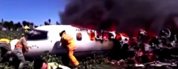 Se desplomó un avión de la Fuerza Aérea en Veracruz: hay seis militares muertos