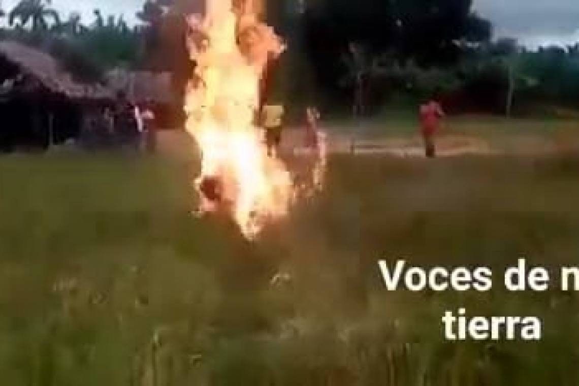 Queman vivo a un indígena acusado de asesinar a dos familiares en la comunidad Tsiman del Beni