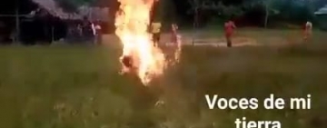 Queman vivo a un indígena acusado de asesinar a dos familiares en la comunidad Tsiman del Beni