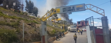 Controlan incendio de magnitud en Centro de Mantenimiento Municipal