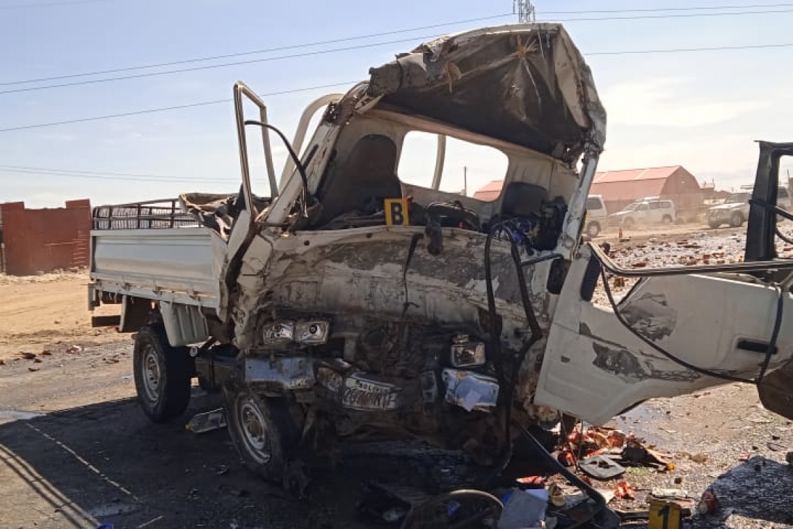 Colisión por invasión de carril deja 8  heridos y un fallecido en la ruta Oruro-Potosí