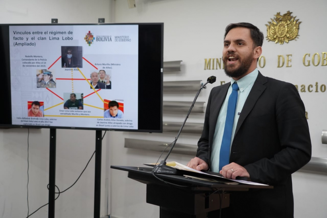 Ministro Del Castillo destapa vínculos del narcotráfico con el Gobierno de facto