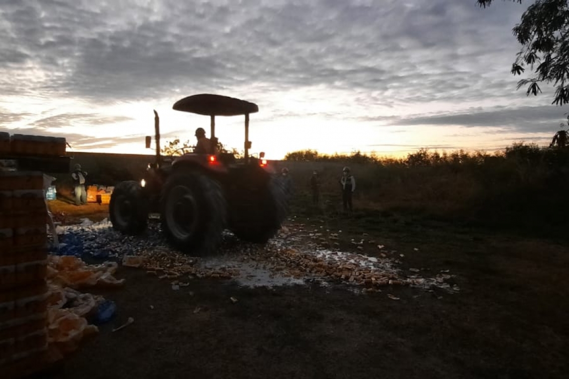 33 toneladas de cerveza de contrabando  fueron destruidas en Puerto Suarez