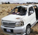 Vagoneta se accidenta en la carretera Oruro-Potosí y deja a 7 heridos