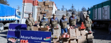 Aduana incauta 5.2 toneladas de sardina de  contrabando internada desde Perú a El Alto