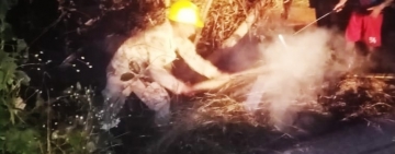 Navales del “Bruno Racua” contienen incendio forestal en Porvenir, Pando