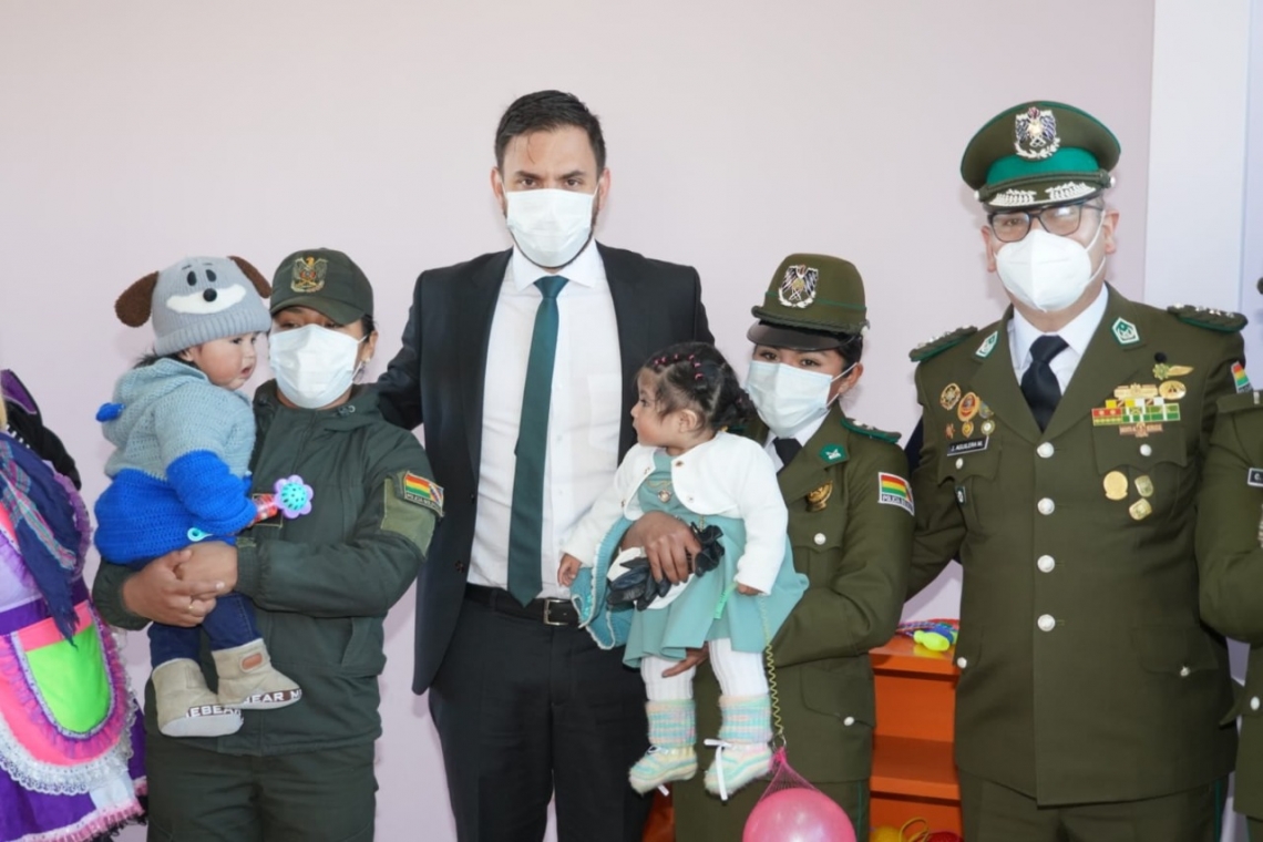 Guarnición policial estrena guardería infantil edificada con inversión de Bs 3 millones