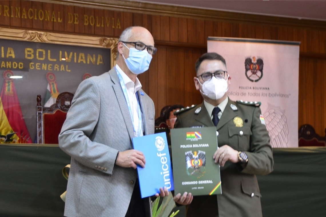 Policía-UNICEF firman acuerdo para prevenir la violencia y atención psicoemocional