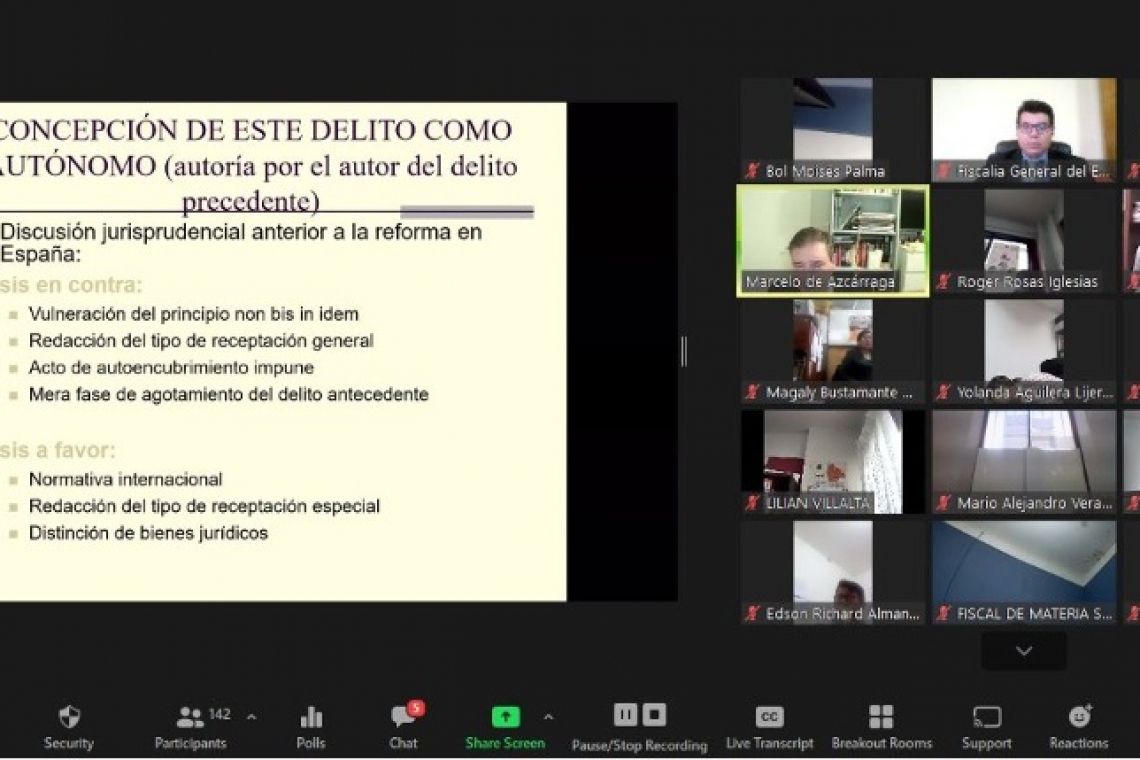En seminario se capacitan Fiscales y Jueces en legitimación de ganancias ilícitas