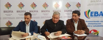 EBA y Viceministerio Anticontrabando firman acuerdo para evitar contrabando de alimentos