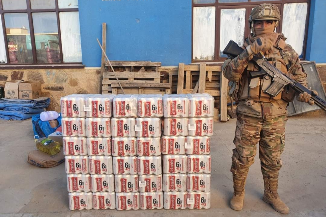 CEO-LCC incauta cerveza de contrabando en Villazón