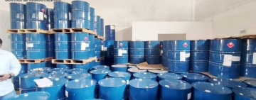 FELCN confisca 55.000 litros de acetato de etilo para cristalizar cocaína