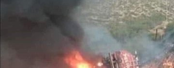 Una cisterna se siniestra en el tramo Villazón-Tupiza, el chofer muere calcinado