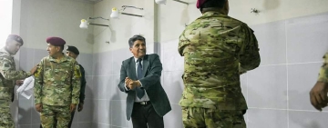 Defensa entrega sistema de aducción de agua y baños en Regimiento Ingavi