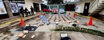La FELCN confisca 23 toneladas de cocaína y marihuana valuado en $us 3,6 millones
