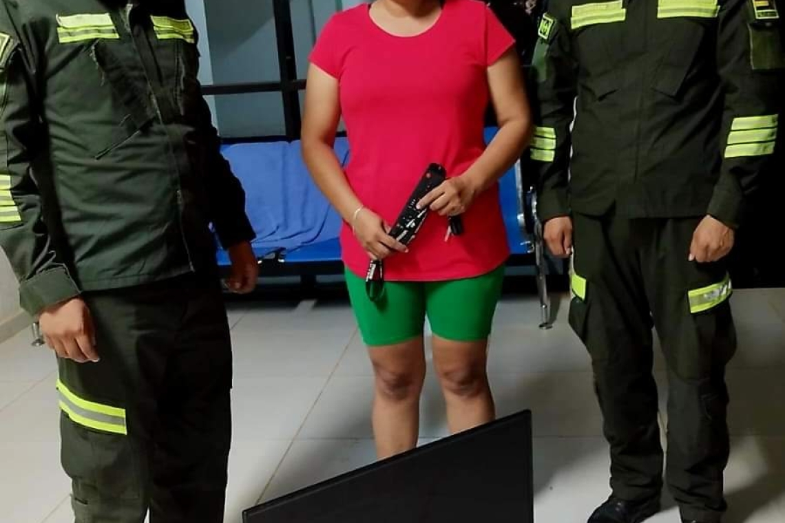 Policía de Cobija recupera de un antisocial un televisor 