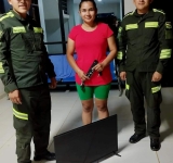 Policía de Cobija recupera de un antisocial un televisor 