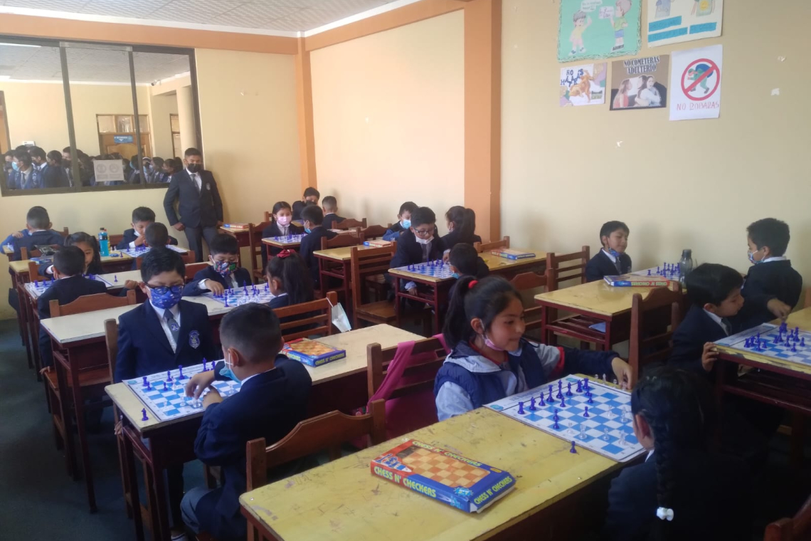 Inició Olimpiada de Ajedrez de estudiantes del Colegio Filadelfia