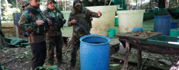 Fuerza antidroga destruye un “mega laboratorio” de cocaína valuado en $us 250 mil