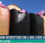 En el norte de La Paz interceptan camión que trasladaba 5.000 litros de combustible de forma ilegal