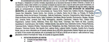 Defensa Civil aclara que envío de ropa interior femenina fue solicitada por alcalde de Tarija