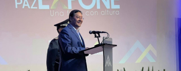 Stand de la Aduana engalana a la feria LAPAZEXPONE 2023