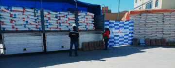 Aduana comisa 106 toneladas de harina, arroz y aceite en frontera con Argentina
