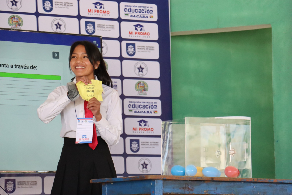 Bachilleres participan del concurso de saberes y conocimientos “Mi promo Sacaba 2023”