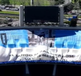 El impactante telón de Argentina en homenaje a Messi y Maradona que se desplegó en el Monumental