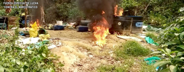 UMOPAR desbarata 22 factorías de sustancias controladas en el Chapare