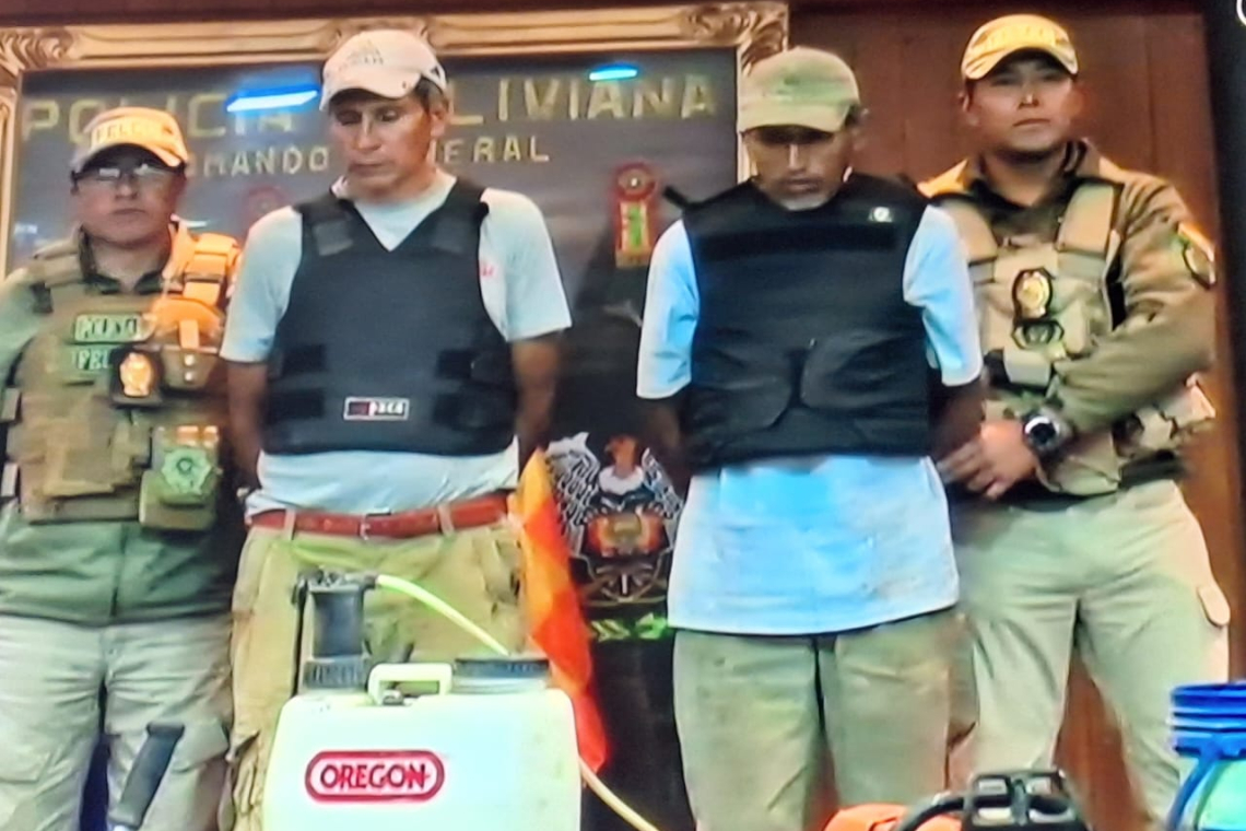 Policía captura a dos incendiarios de 51 sujetos causados de incendios forestales