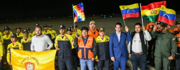 Primer contingente de 30 bomberos forestales de Venezuela se desplazan al Norte paceño