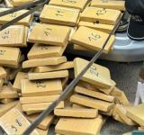 FELCN secuestra 133 kilos de clorhidrato peruana con símbolo de un delfín