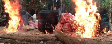 En Villa Tunari personal de UMOPAR destruye 15 fábricas de cocaína