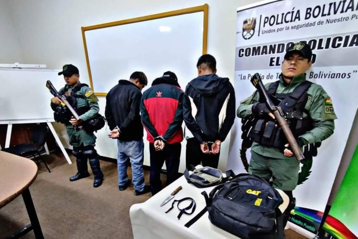 Policía aprehende a cuatro peligrosos antisociales con frondoso prontuario