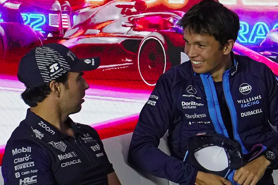 F1: Williams se pronuncia por llegada de Albon a Red Bull: ¿Y Checo Pérez?