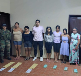 Capturan a 7 mujeres con 7 kilos de cocaína adherida a su cuerpo