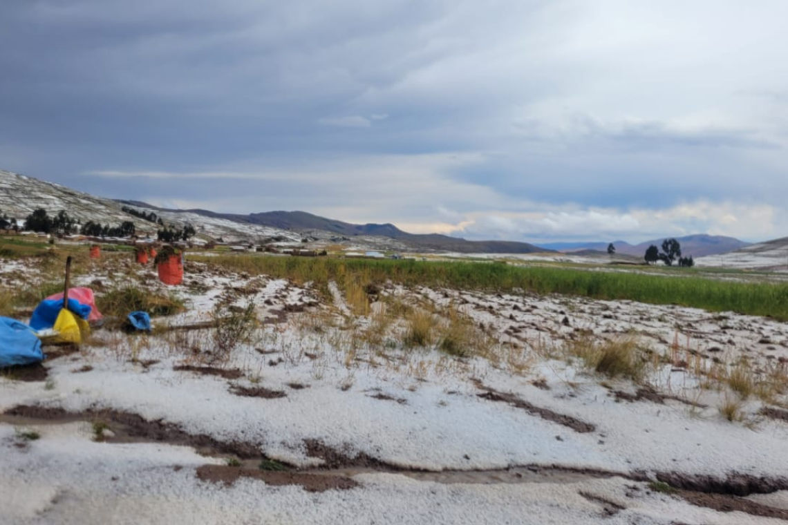 Defensa Civil verifica efectos de granizada en zona andina de Cochabamba