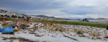 Defensa Civil verifica efectos de granizada en zona andina de Cochabamba