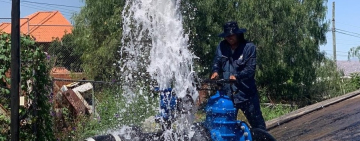 Llega agua de Misicuni a la zona norte de Cochabamba 