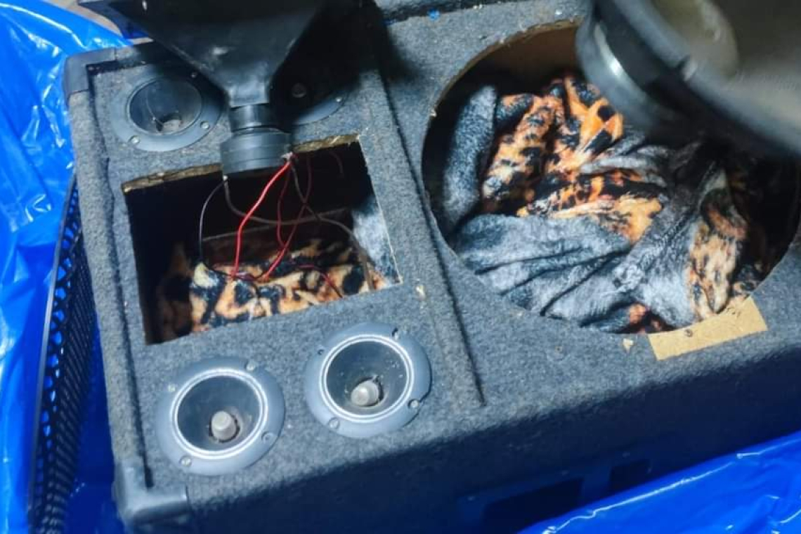 Policía detecta 25 kilos de cocaína en un parlante