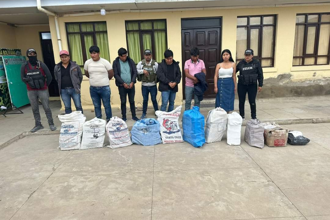 FELCN desbarata una banda y afecta al narcotráfico con $us 2,1 millones