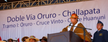 Inicia la construcción de la doble vía Oruro – Challapata Tramo I con Bs 383 millones de inversión 