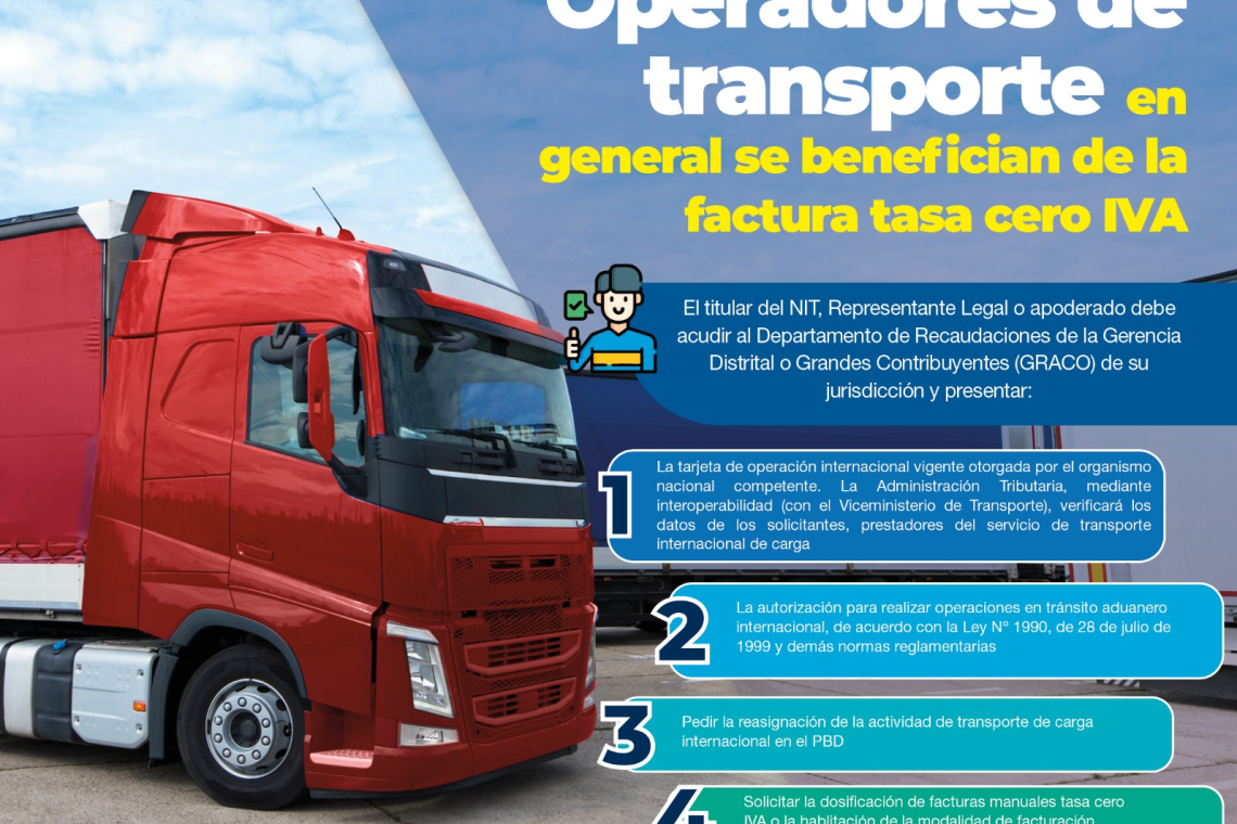 Impuestos emite norma para que operadores del transporte se beneficien de tasa cero IVA 