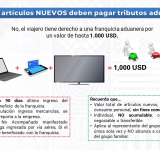 Franquicia para viajeros: artículos nuevos hasta $us 1.000 sin tributos