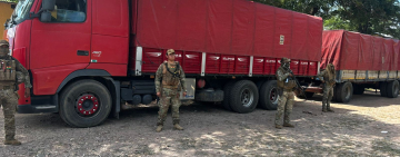 En Machareti interceptan camión con harina, aceite y galletas de contrabando