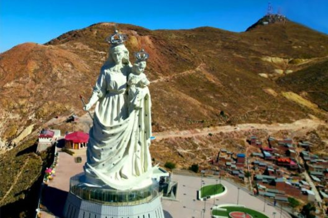 Minería ilegal pone en riesgo el monumento a la Virgen del Socavón y la AJAM no actúa