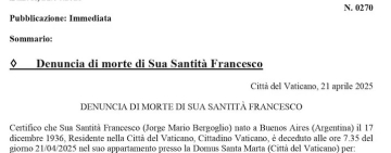 El Vaticano confirmó que el papa Francisco murió tras sufrir un derrame cerebral