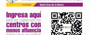 Elecciones generales: Activan código QR para facilitar empadronamiento en Santa Cruz 